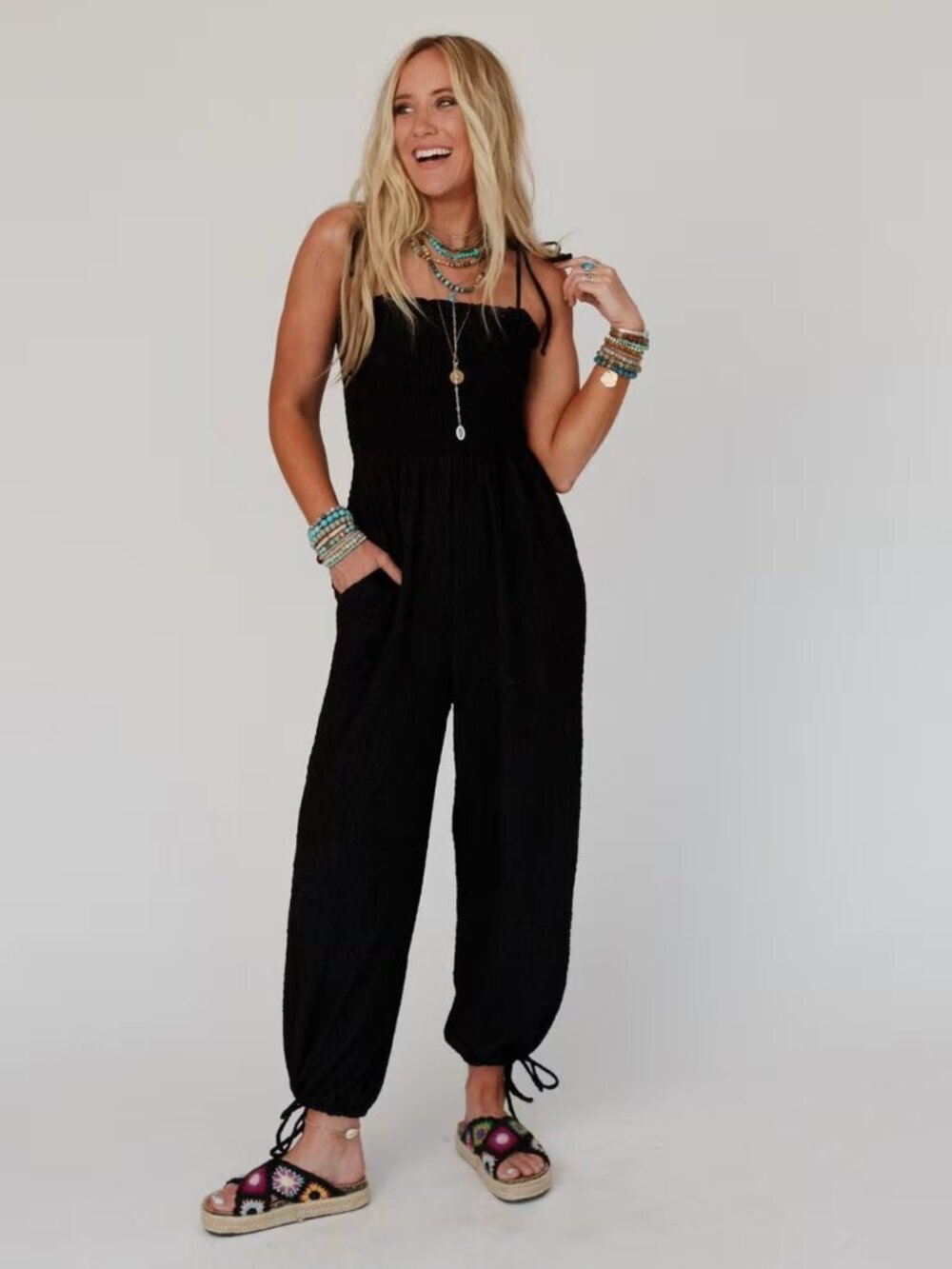 The Nest Perfect Timing Textured Jumpsuit